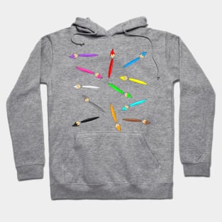 Rainbow Paintbrushes Hoodie